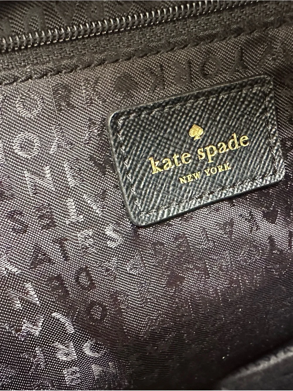 NWOT Kate Spade black nylon mini backpack with gold
